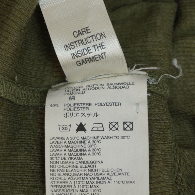 Maglia Diesel Henley XS Verde Militare – Archivio a Costine – Slim Fit
