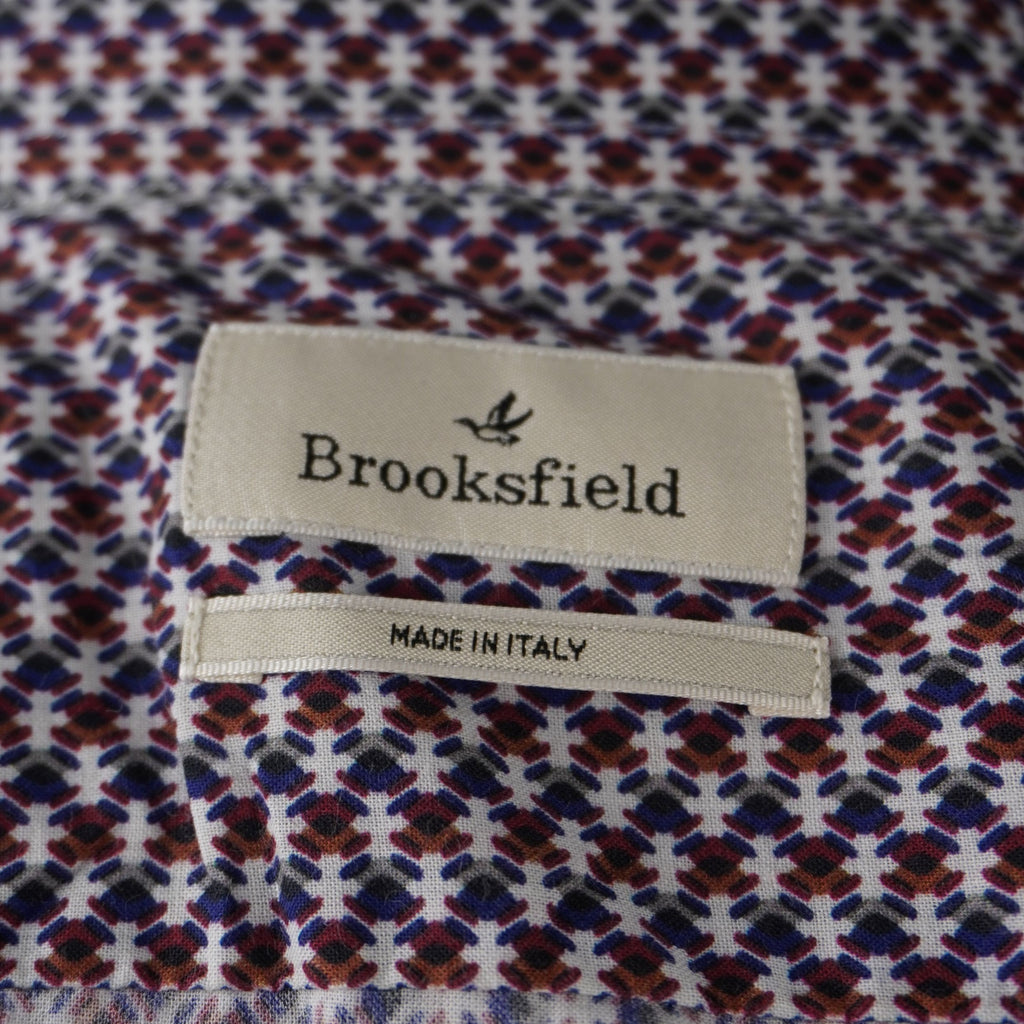 Etichetta interna Brooksfield Torino, eccellenza del distretto tessile di Biella, Made in Italy.