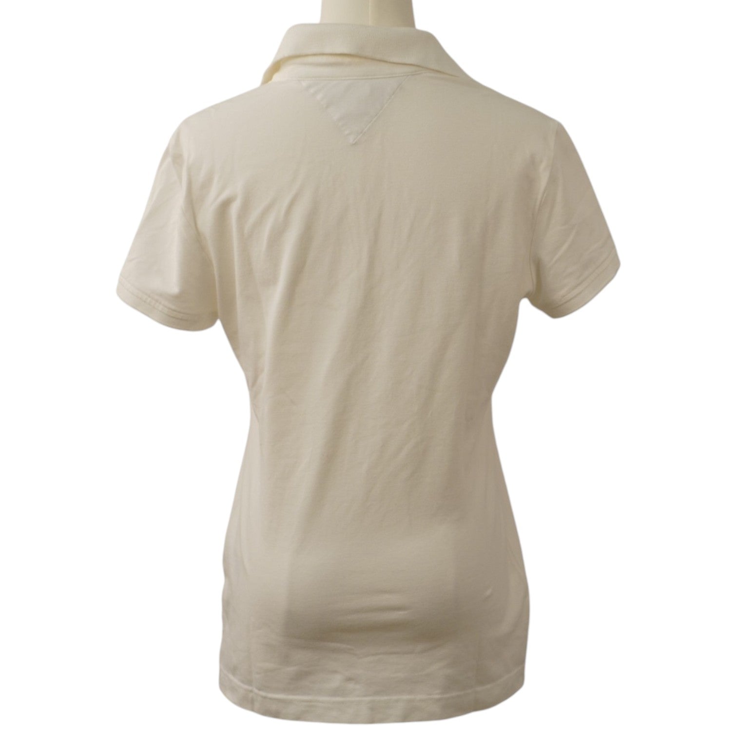 Polo Tommy Hilfiger Donna "Essential" – Bianca/Avorio – Slim Fit – Cotone