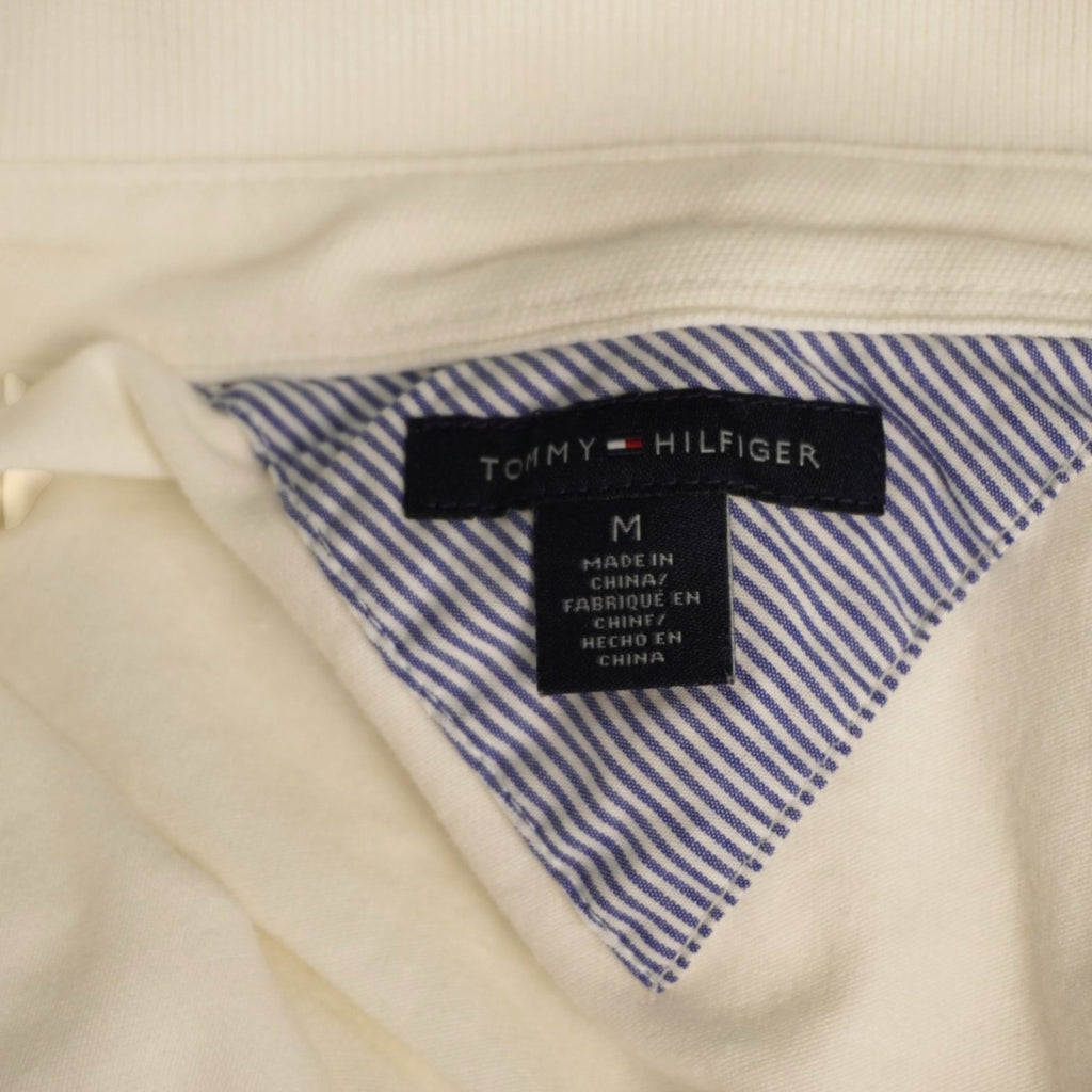 Polo Tommy Hilfiger Donna "Essential" – Bianca/Avorio – Slim Fit – Cotone