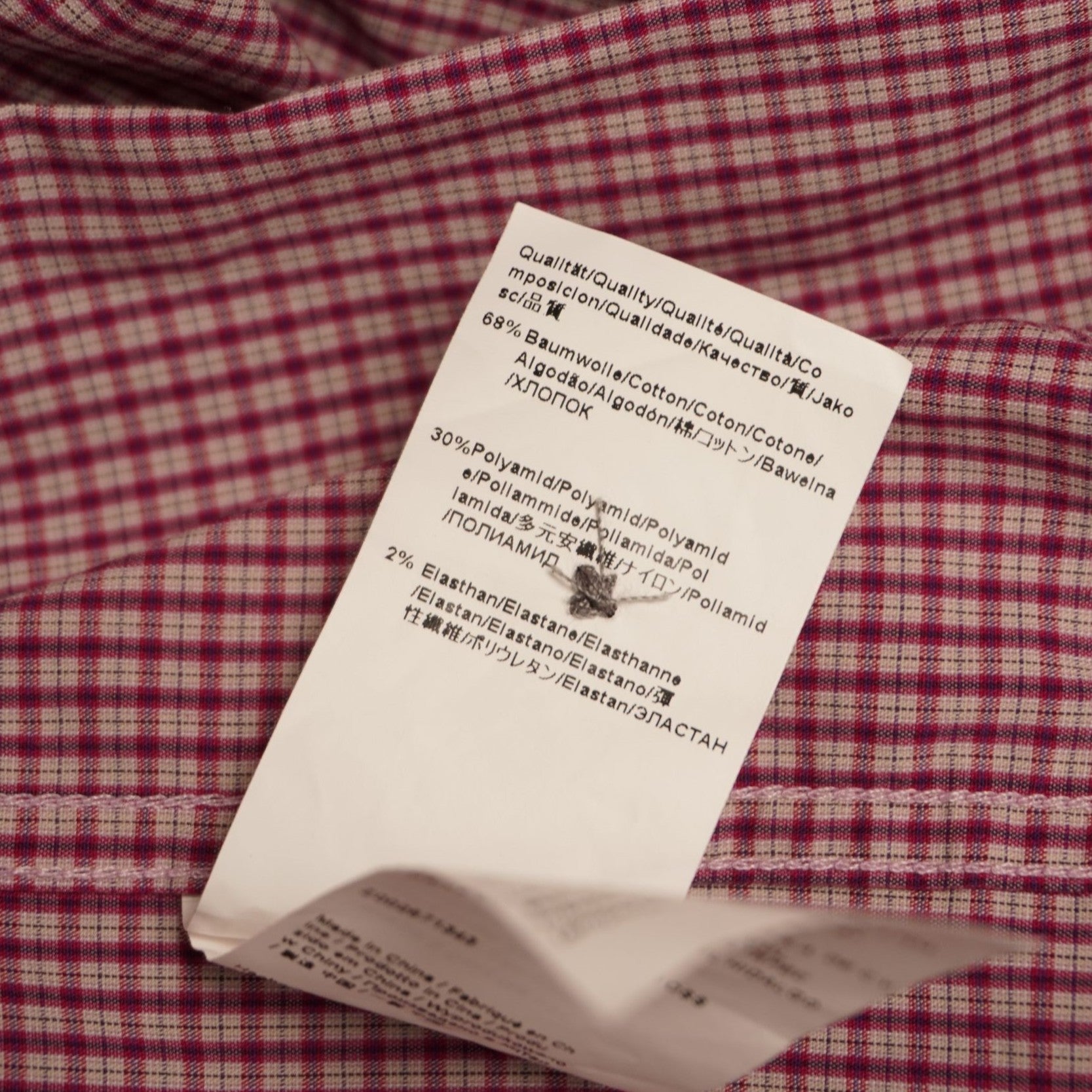 Camicia BOSS Orange Uomo - Micro Quadri Rosso e Bianco