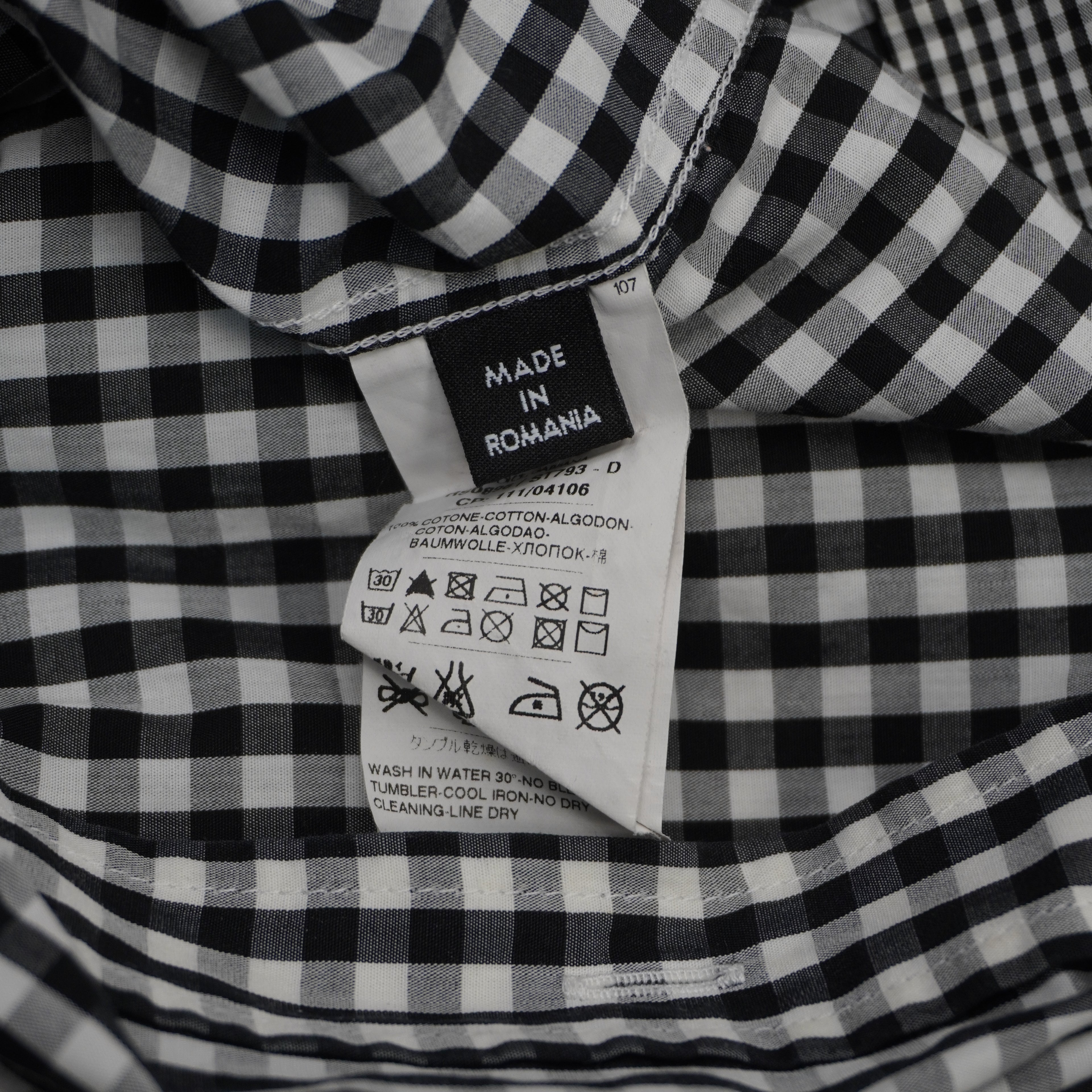 Camicia Vintage D&G Dolce & Gabbana – Modello "Brad" – 100% Cotone Vichy [M]