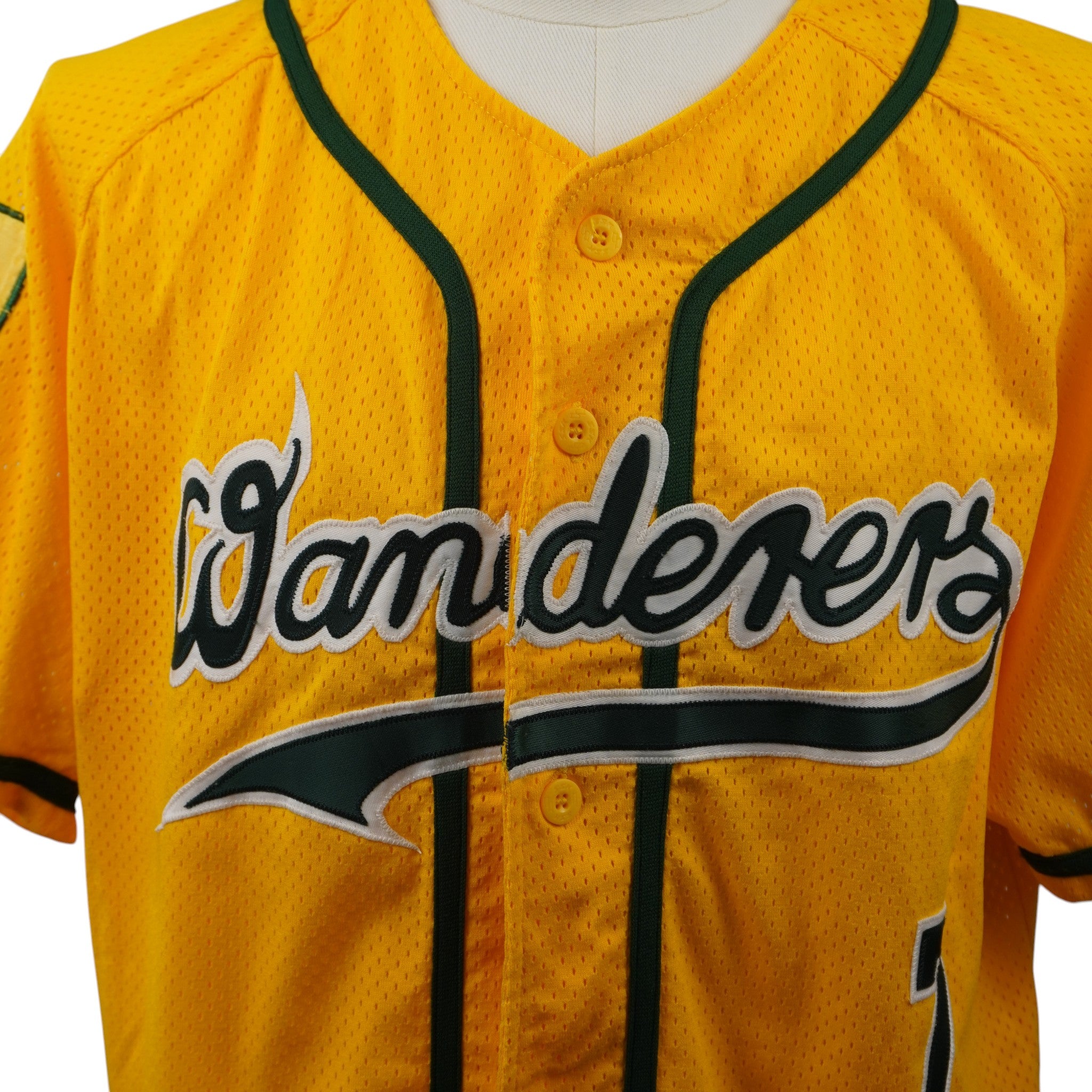 Maglia da Baseball Vintage SSK "Wanderers" – Giallo Gold & Forest Green – Taglia L