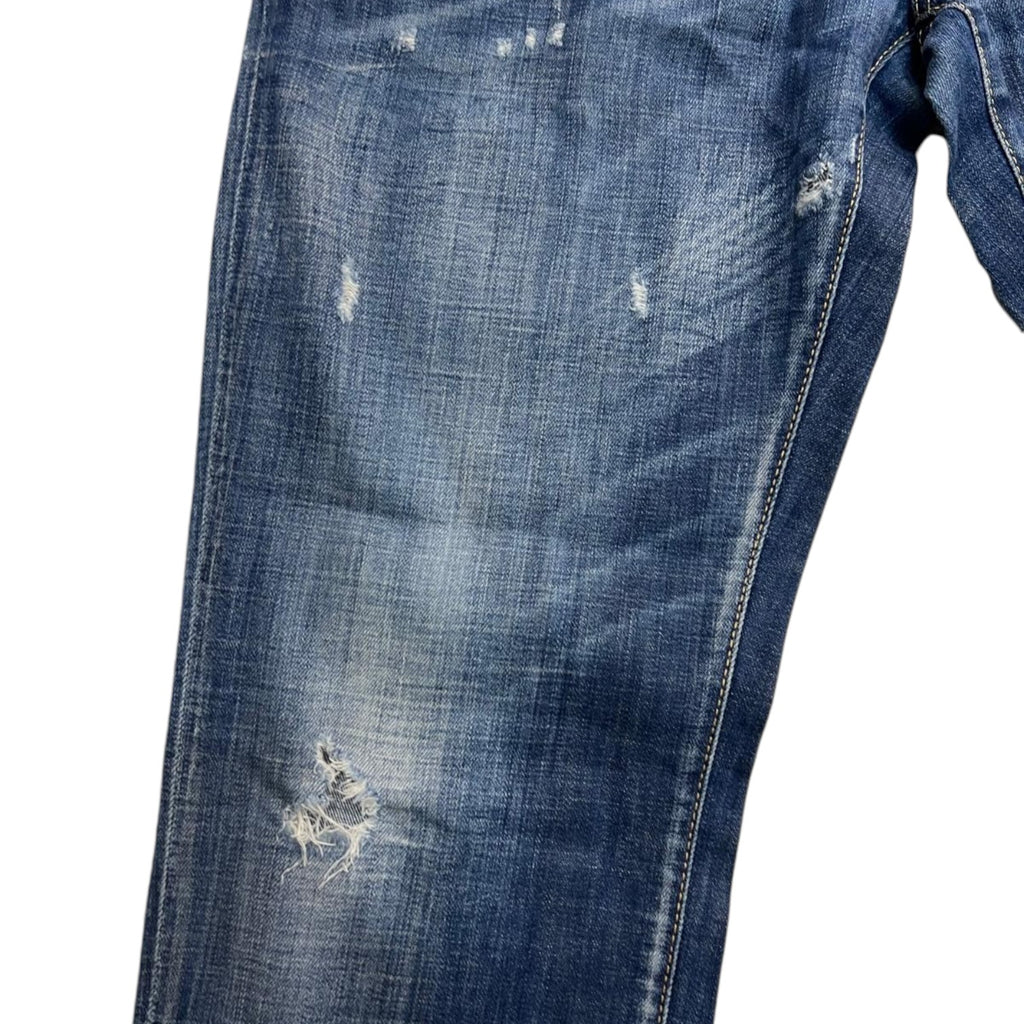 Jeans Dsquared2 "Patch & Rip" – Lavaggio Vintage Distressed – Taglia 48 IT (Slim Fit)