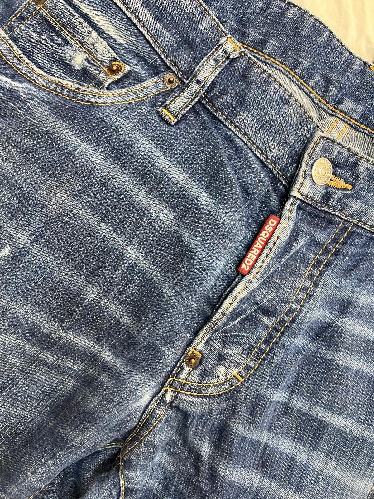 Jeans Dsquared2 "Patch & Rip" – Lavaggio Vintage Distressed – Taglia 48 IT (Slim Fit)