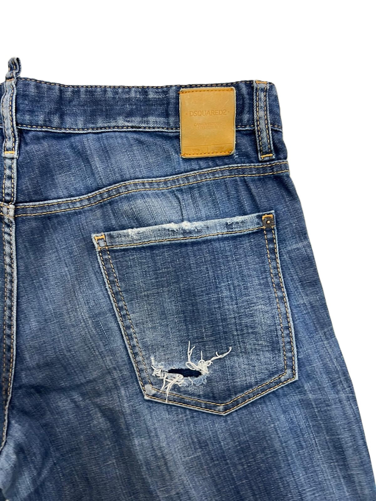 Jeans Dsquared2 "Patch & Rip" – Lavaggio Vintage Distressed – Taglia 48 IT (Slim Fit)