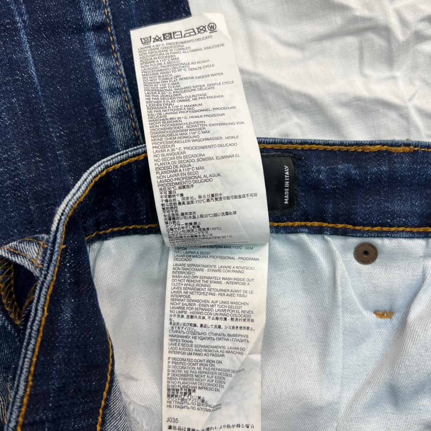 Jeans Dsquared2 "Distressed Paint Splatter" – Slim Fit – Taglia 50 IT (Archivio Luxury)