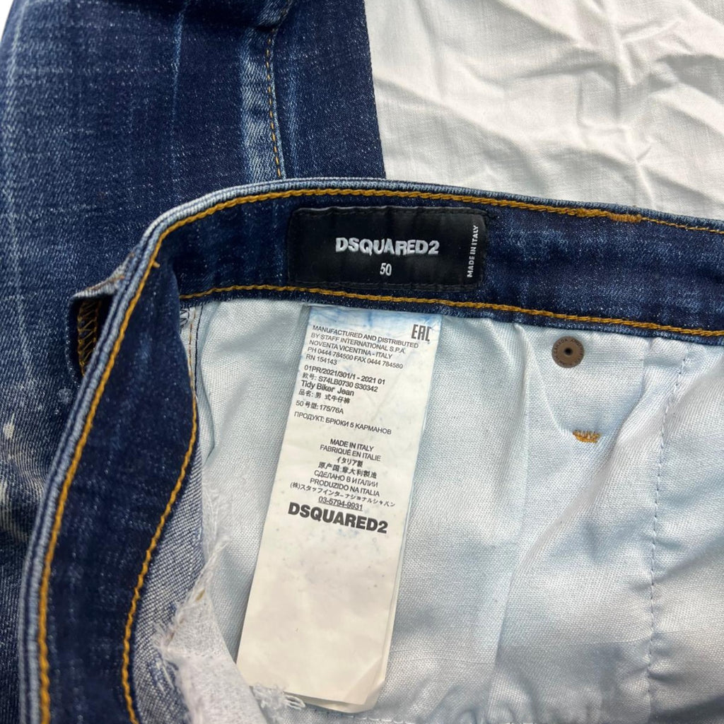 Jeans Dsquared2 "Distressed Paint Splatter" – Slim Fit – Taglia 50 IT (Archivio Luxury)