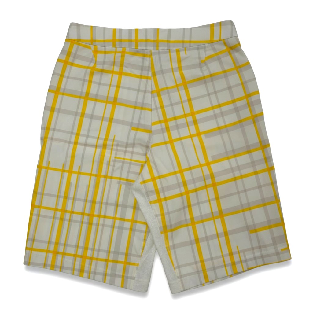 Retro dei pantaloncini scozzesi Nike con tasche a toppa integrate geometricamente nella fantasia plaid