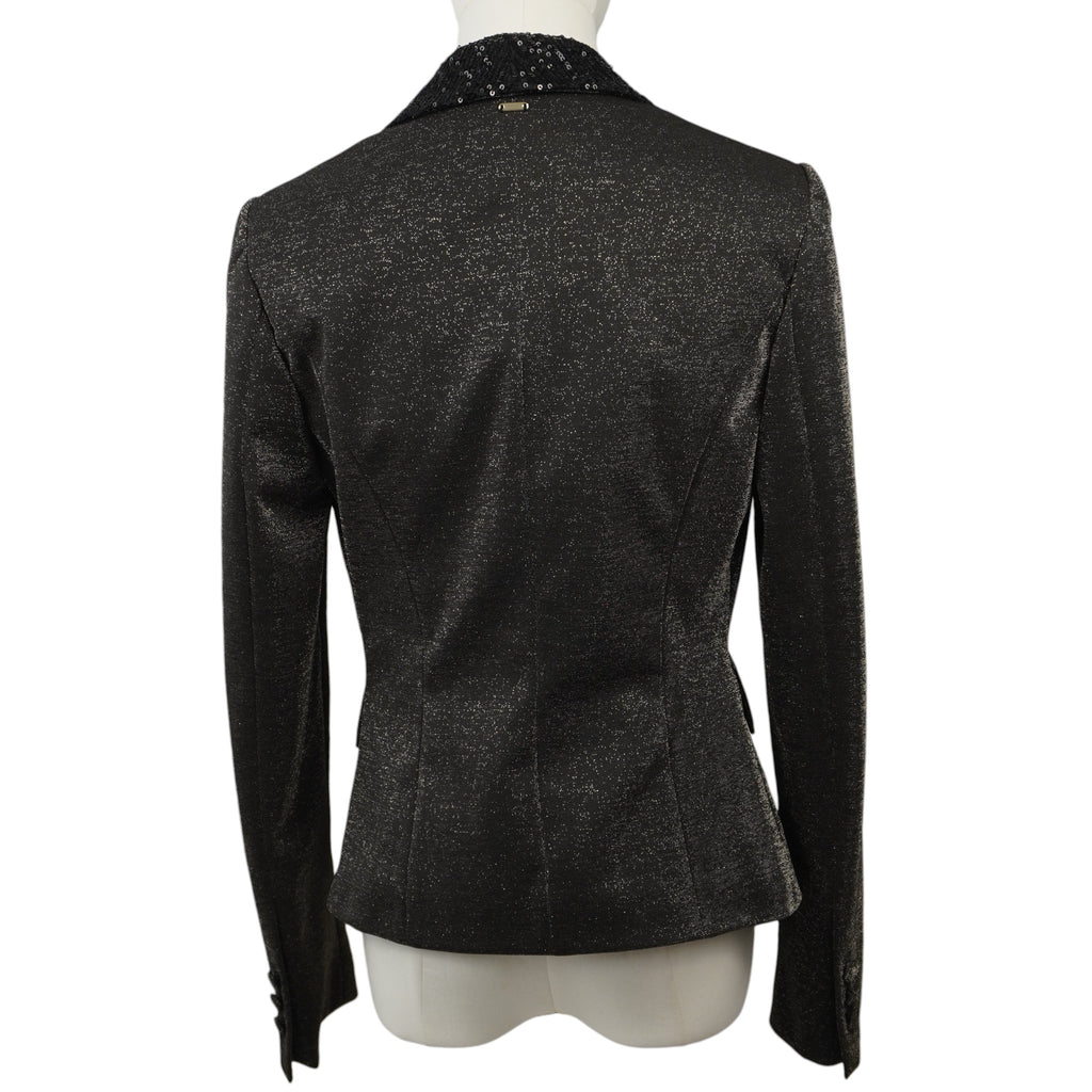 Retro della giacca Fracomina slim fit con cuciture principessa modellanti e taglio sciancrato femminile
