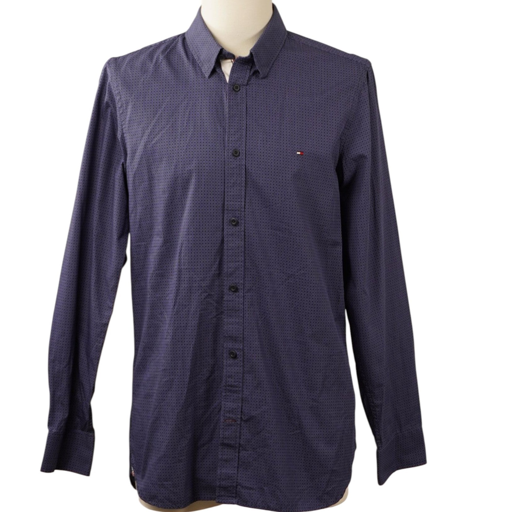 Camicia Tommy Hilfiger uomo Core Flex elasticizzata blu scuro Carbon Navy vista frontale