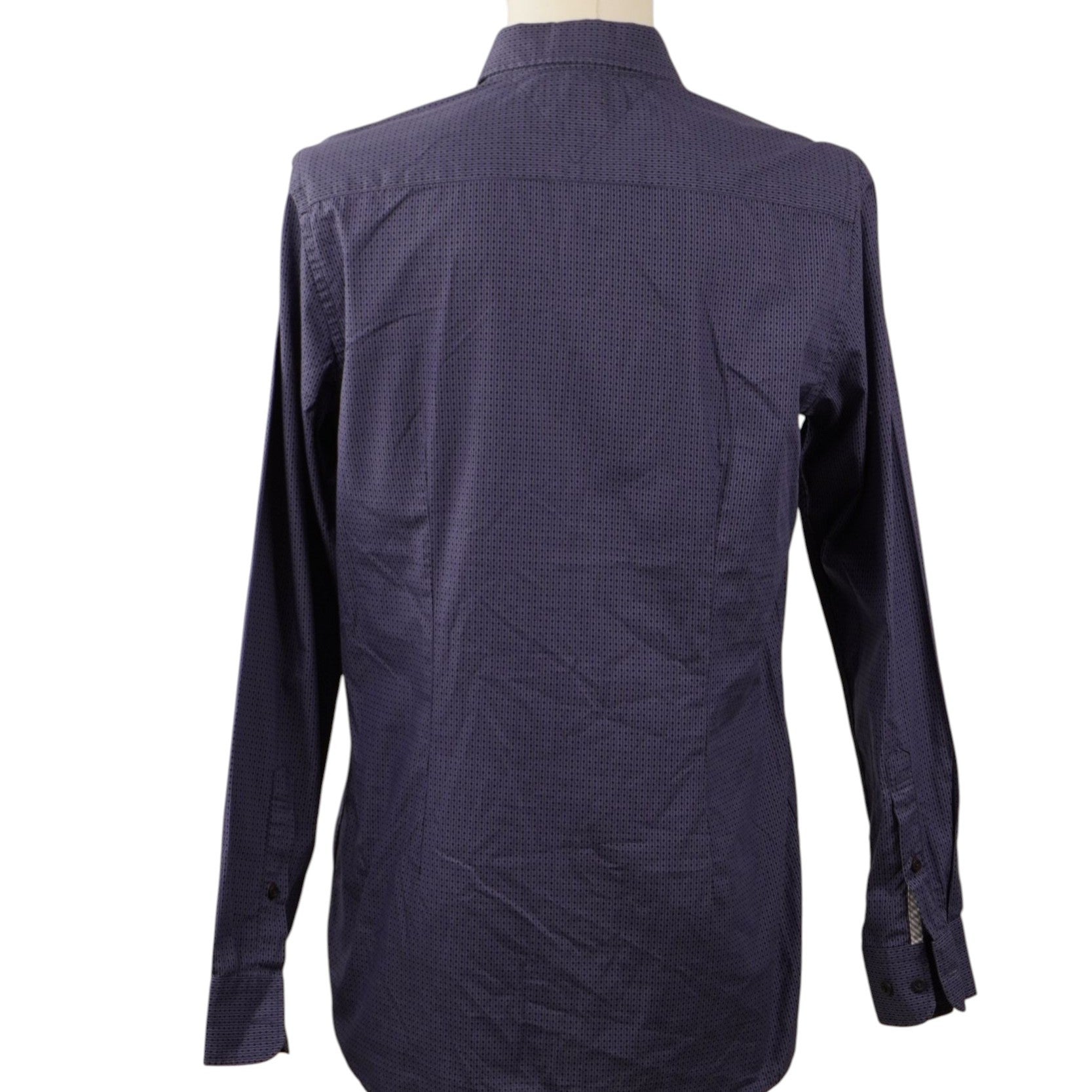 Vista posteriore della camicia Tommy Hilfiger slim fit a micro fantasia geometrica