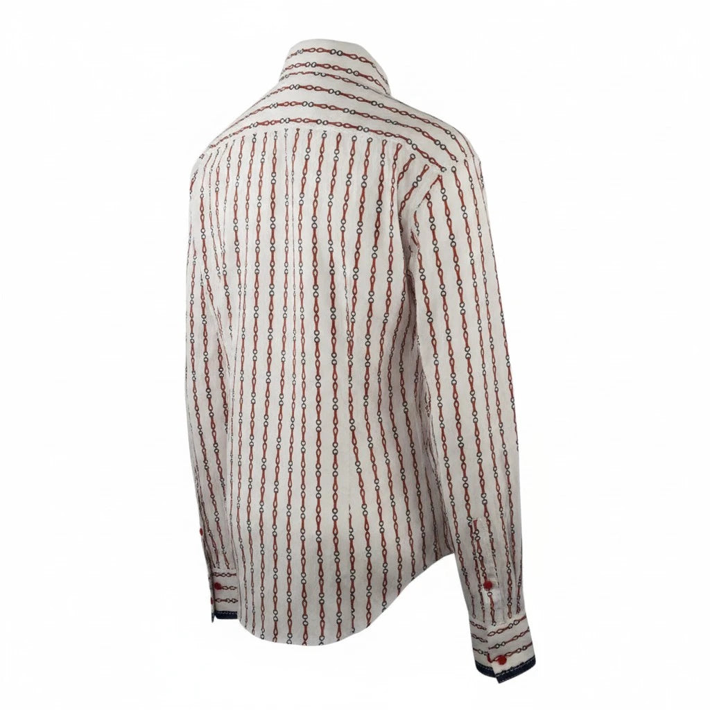 Retro camicia uomo slim fit Class Roberto Cavalli taglia 48 con pinces posteriori di ripresa
