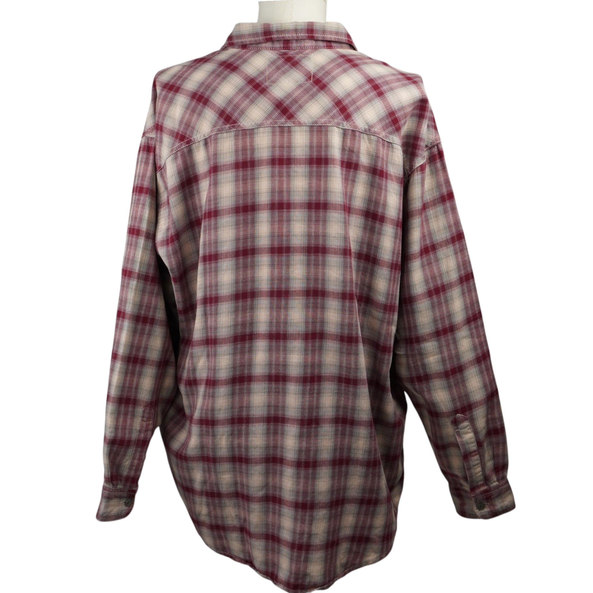 Retro della camicia in flanella Levi's a quadri, taglio classico regular fit con maniche lunghe, ideale per outfit stratificati.