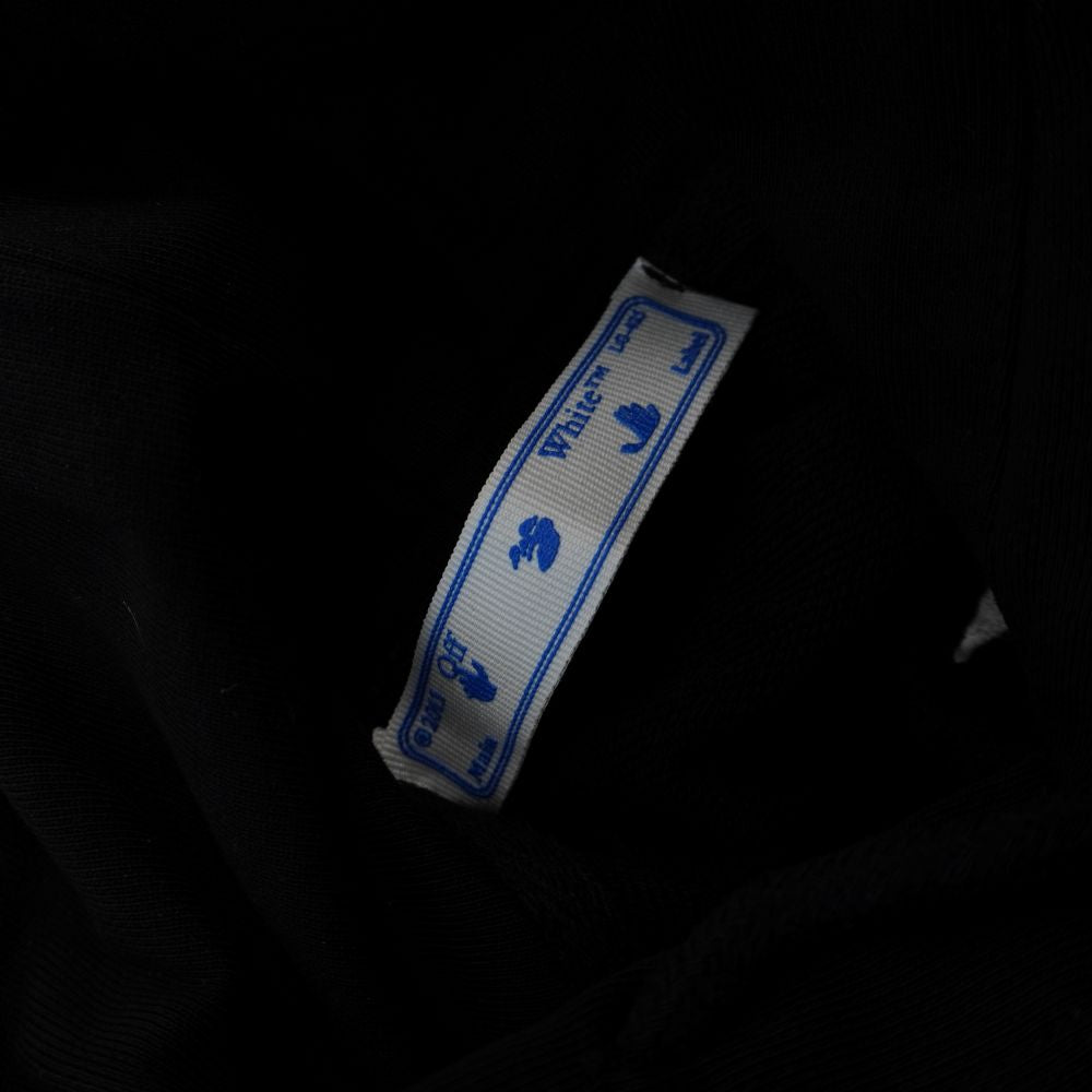 Etichetta interna del collo jacquard bicolore bianca e blu Main Label di Off-White
