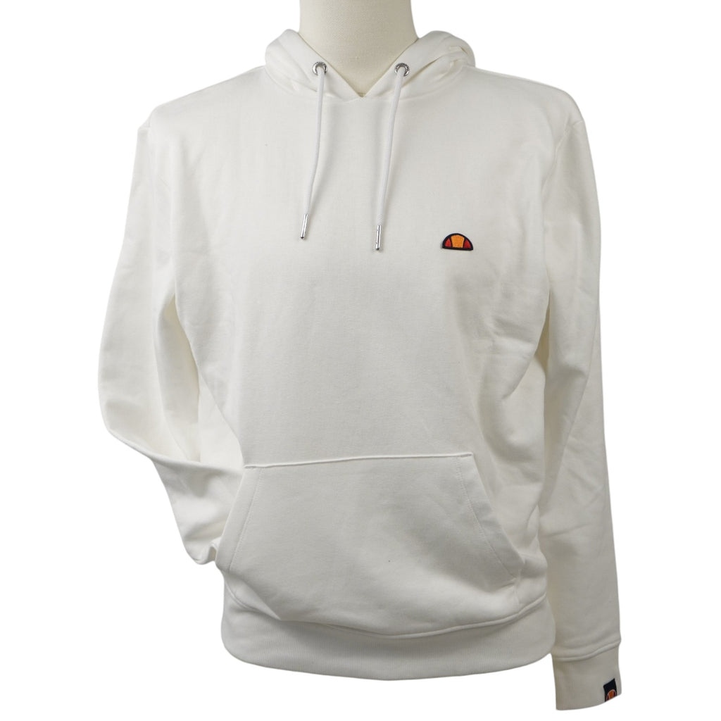 Felpa con cappuccio ellesse Cielas da donna in colore bianco ottico, vista frontale su manichino.