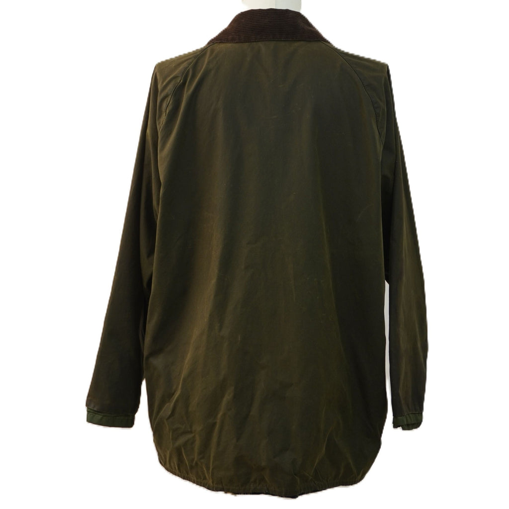Vista posteriore della giacca Barbour Beaufort usata taglia XL, che mostra la lunghezza e il taglio classico.