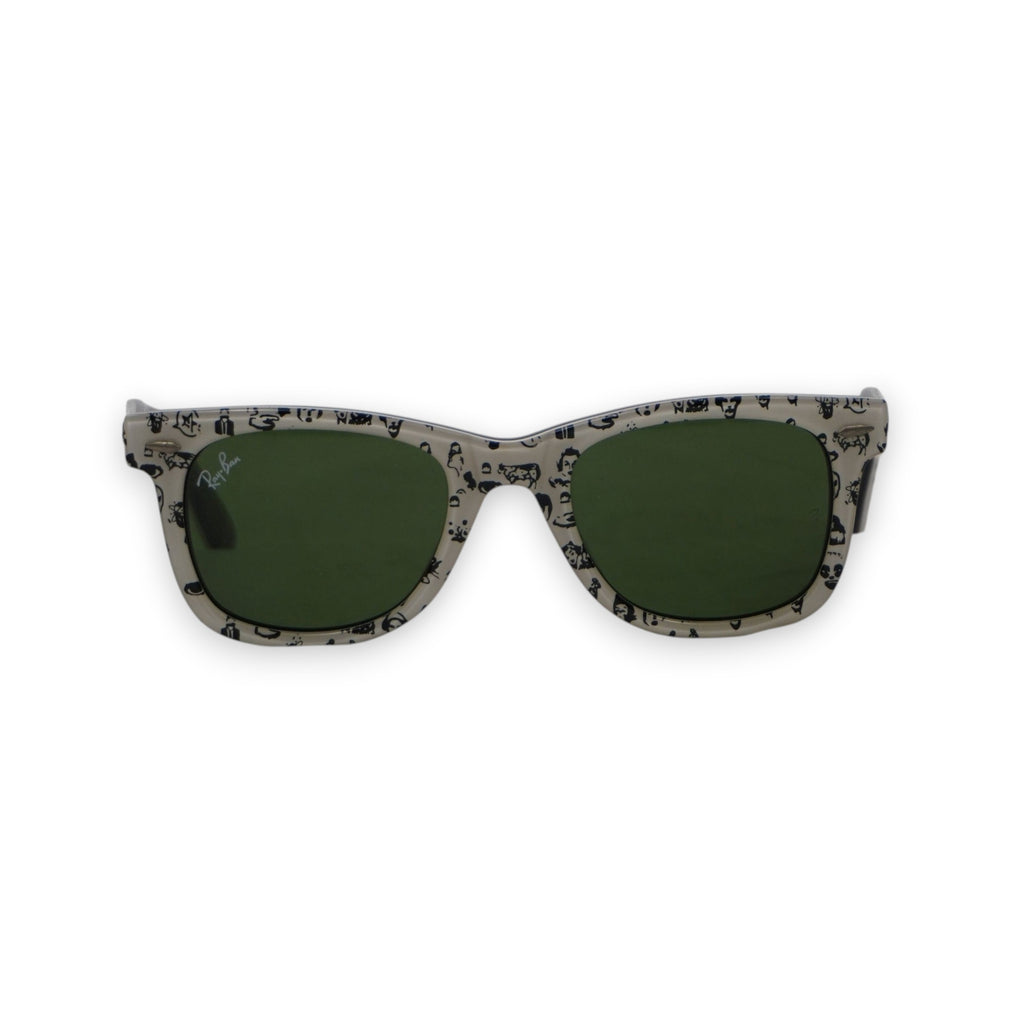 Dettaglio lenti verdi G-15 occhiali Ray-Ban Wayfarer Special Series 3