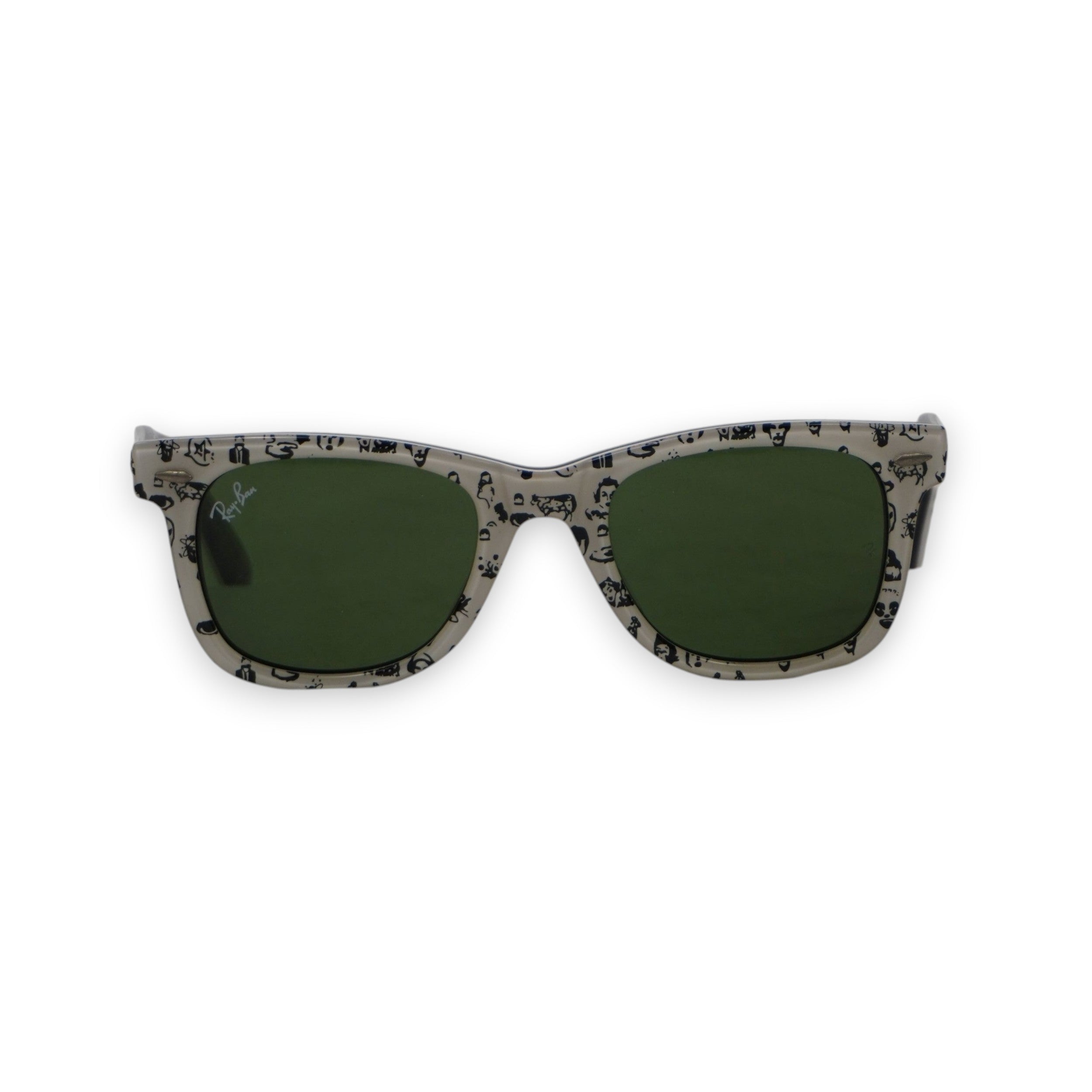 Dettaglio lenti verdi G-15 occhiali Ray-Ban Wayfarer Special Series 3
