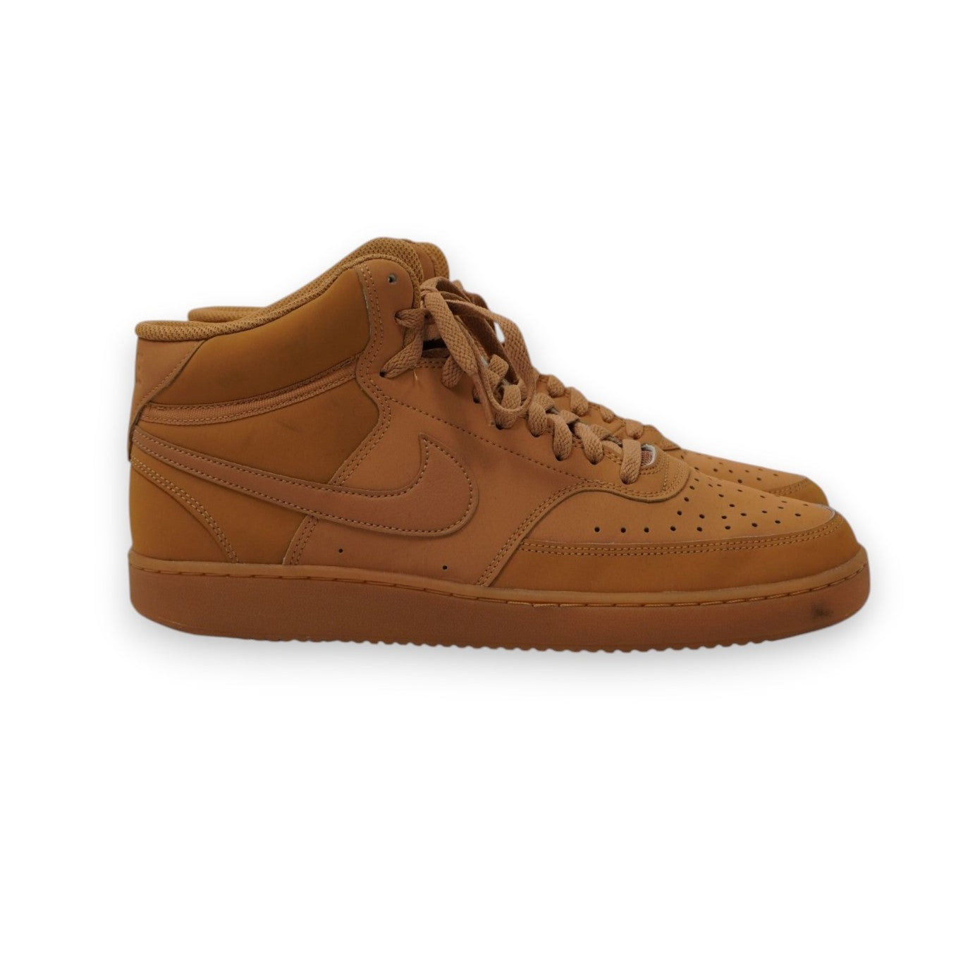 Scarpe sneakers uomo Nike Court Vision Mid colore marrone Flax vista laterale completa
