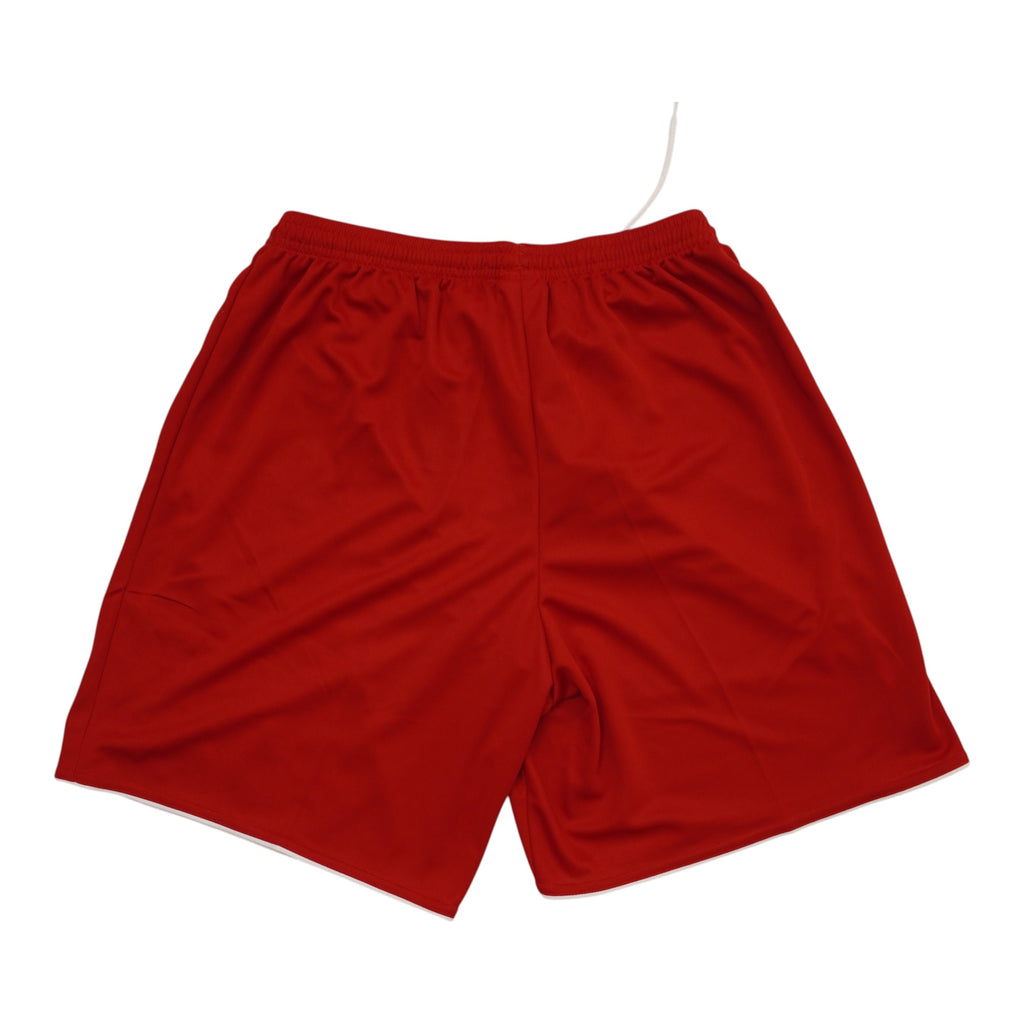 Retro dei pantaloncini rossi d'archivio adidas modello sportivo in tessuto leggero e resistente