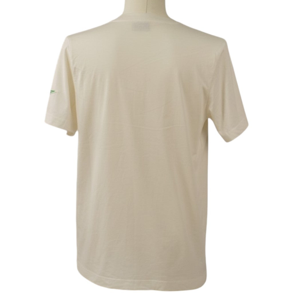  Vista posteriore della maglietta bianca Diesel T-JUST-B61 in cotone dal taglio regular fit.