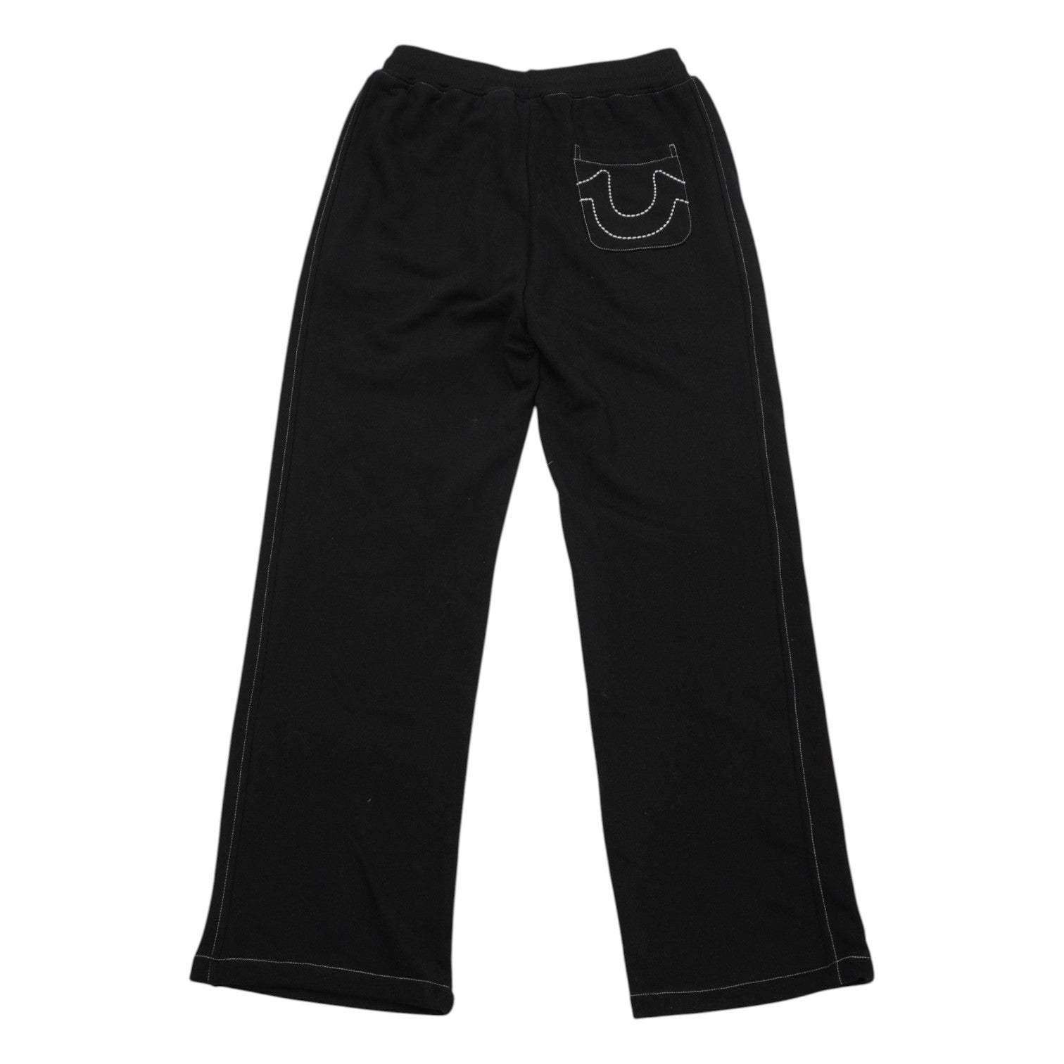 Retro dei pantaloni neri 6PM x True Religion con evidenza delle tasche posteriori.